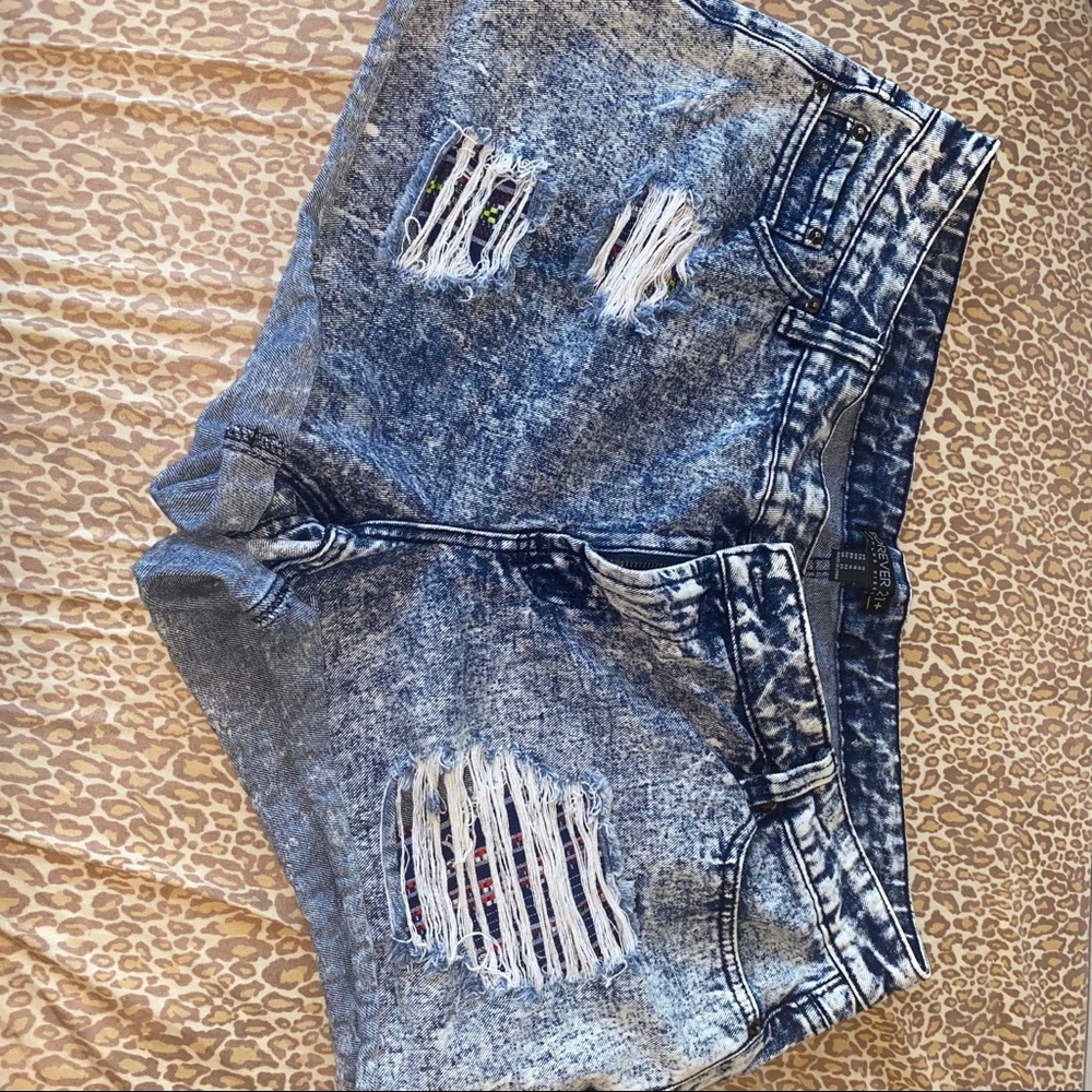 Forever 21 Distressed Denim Shorts